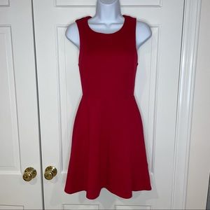 Bailey 44 red & navy ponte dress cut out back XS